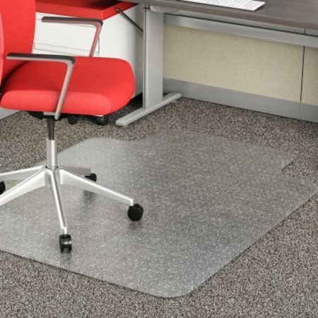 SP RICHARDS Lorell® Office Chair Mat for Carpet - 60"L x 46"W 0.12" Thick with 12" x 25" Lip - Beveled Edge LLR69159